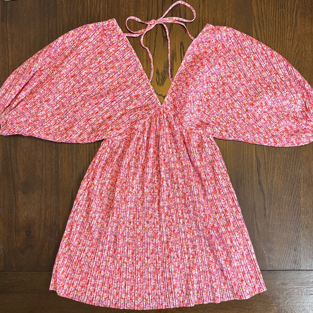 Zara Pink Floral Mini Dress